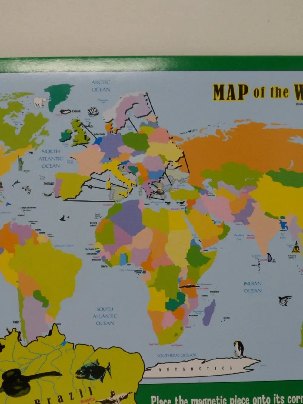 Magnetic World Map Puzzle - Learn Geography